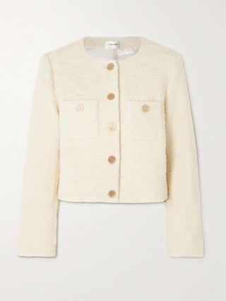 Cropped Cotton-Blend Bouclé-Tweed Jacket