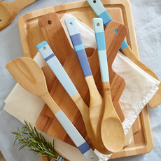 painted wooden kitchen utensils