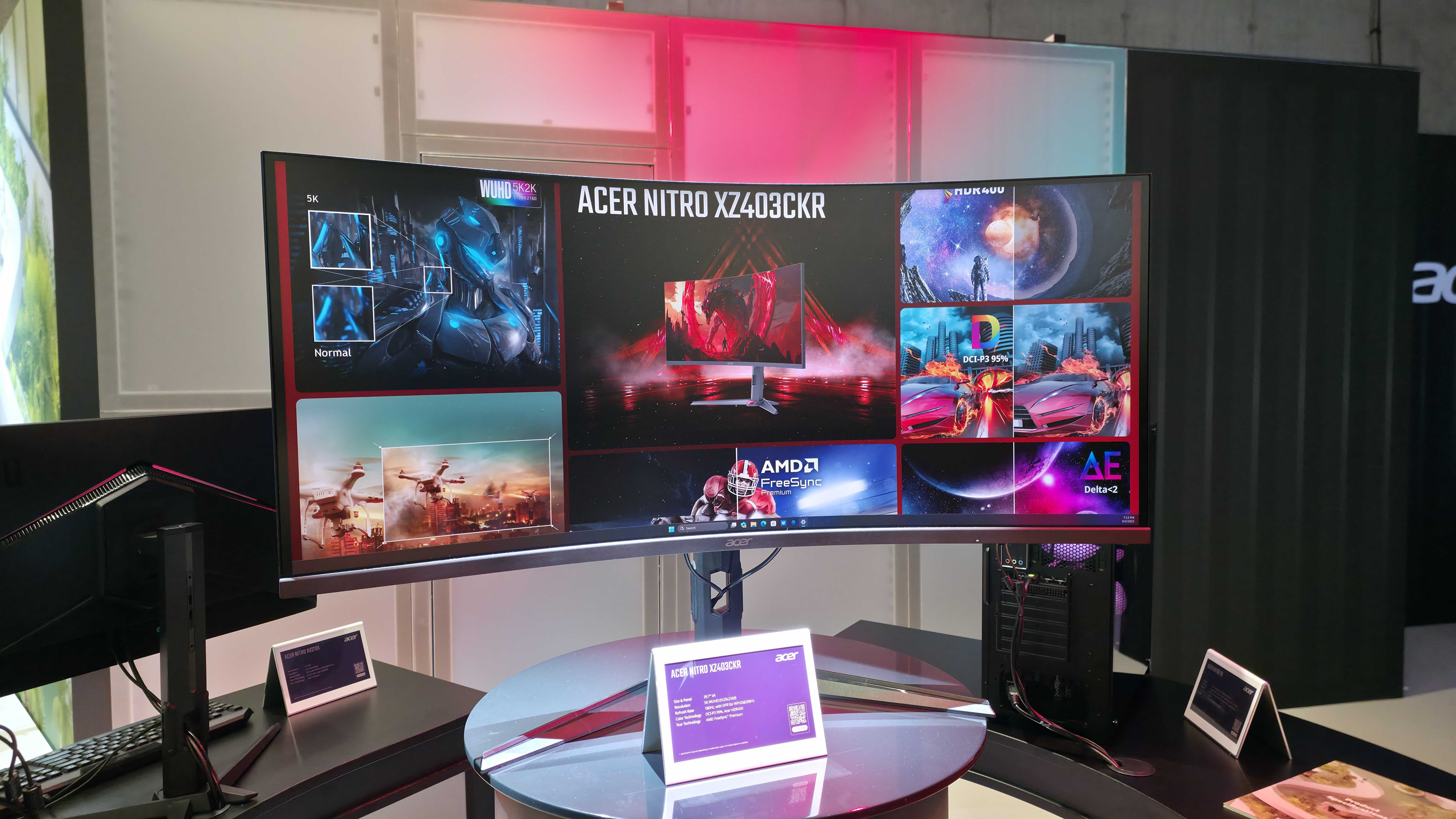 An Acer widescreen monitor