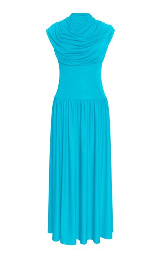 Victoria Draped Jersey Maxi Dress