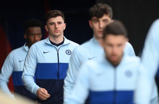 Chelsea’s Mason Mount (left) walks out of the tunnel before the Premier League match at Selhurst Park, London. Picture date: Saturday April 10, 2021