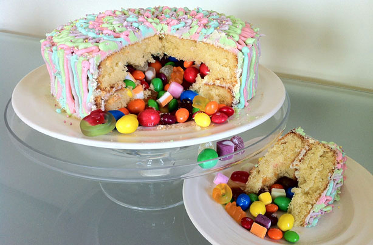 Surprise-Inside Easter Candy Layer Cake Recipe - BettyCrocker.com