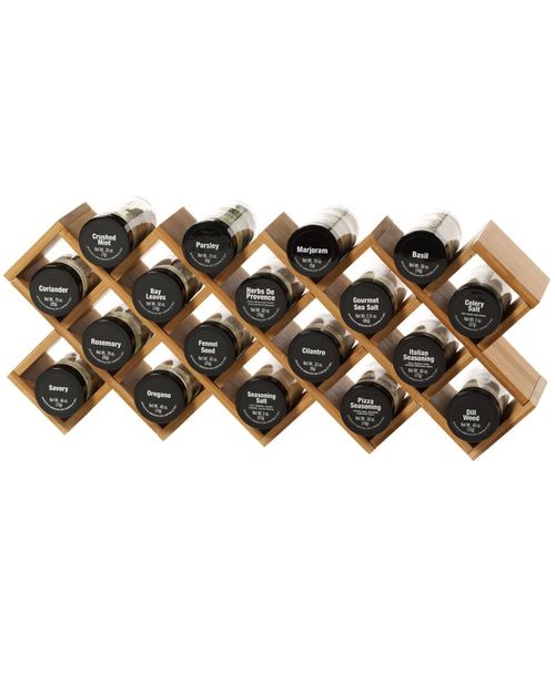 Criss Cross 18 Piece Spice Jar & Rack Set