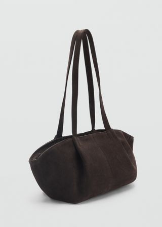 Double Handle Suede Leather Bag - Women | Mango Bermuda