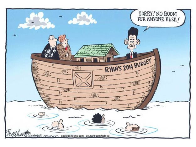 Political cartoon Paul Ryan budget