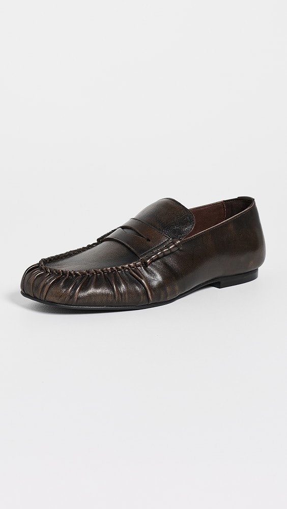 Aven Leather Loafers - Vintage Effect Brown