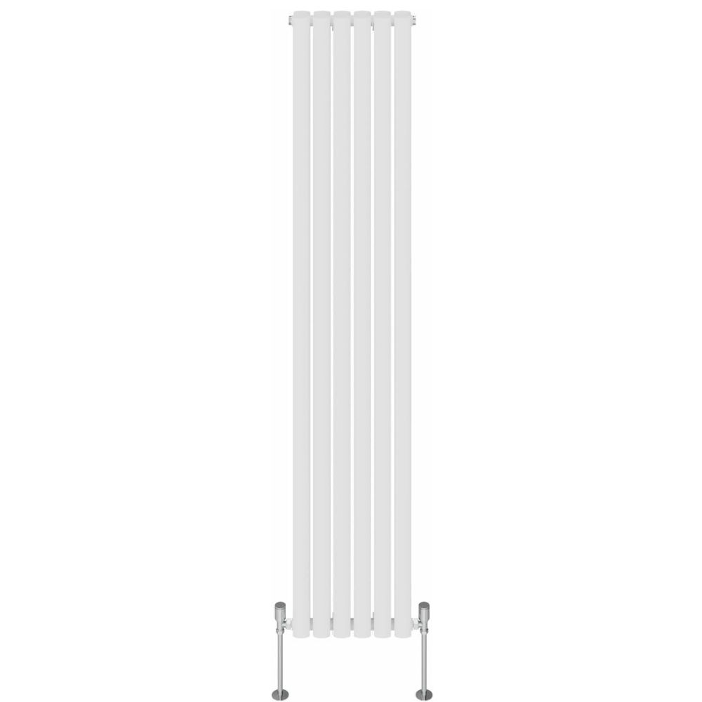 NRG White Oval Radiator Vertical small product cut out on white background