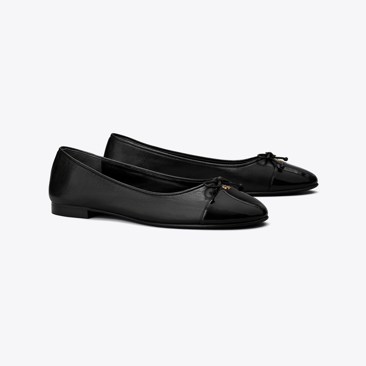 Cap-Toe Ballet in Black, Size 9.5