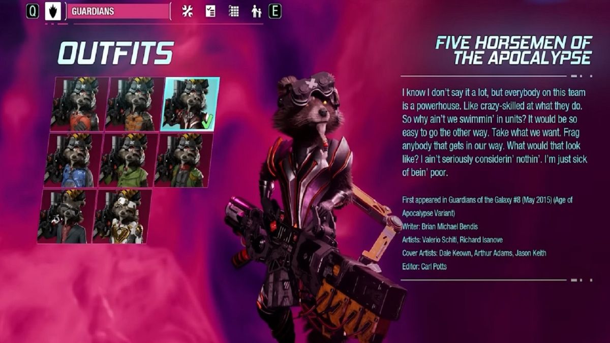 All Marvel's Guardians of the Galaxy outfits locations | PC Gamer