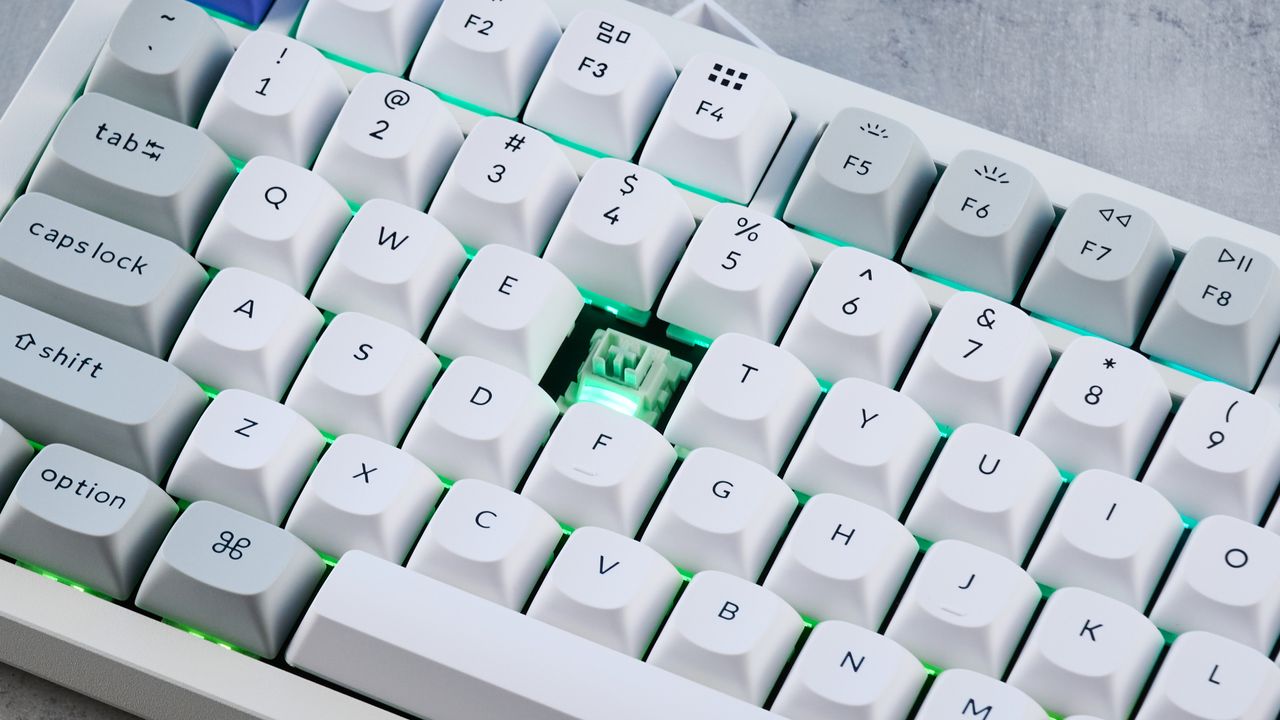 A Keychron Q6 HE 8K wired gaming keyboard with Hall Effect switches