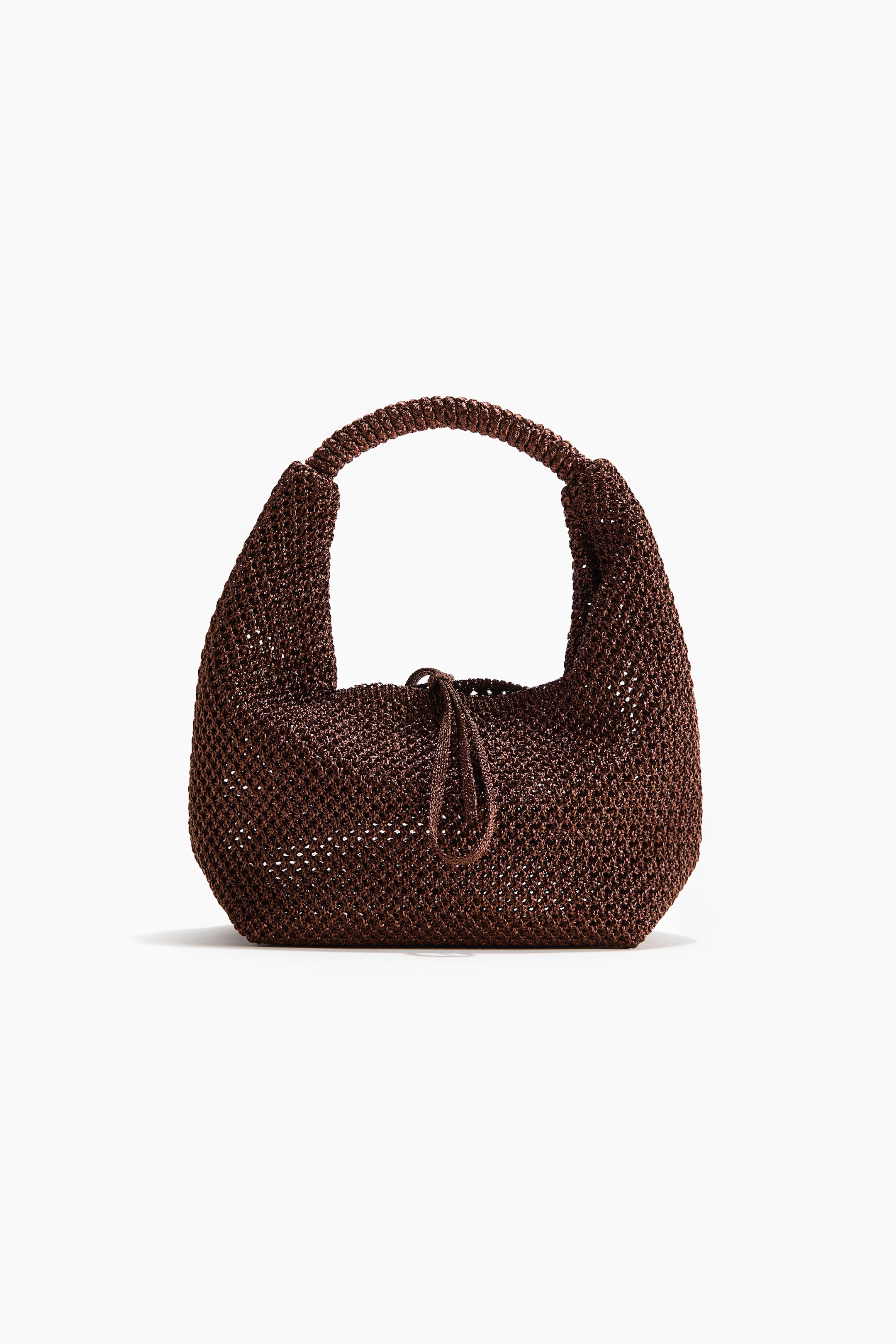 Glittery Hole-Knit Handbag