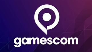 Gamescom-logon visas uppl mot en mörklila bakgrund.