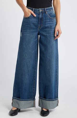 Classic Cuff Wide Leg Jeans