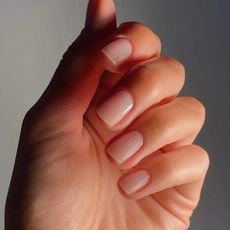 A subtle, shiny French manicure