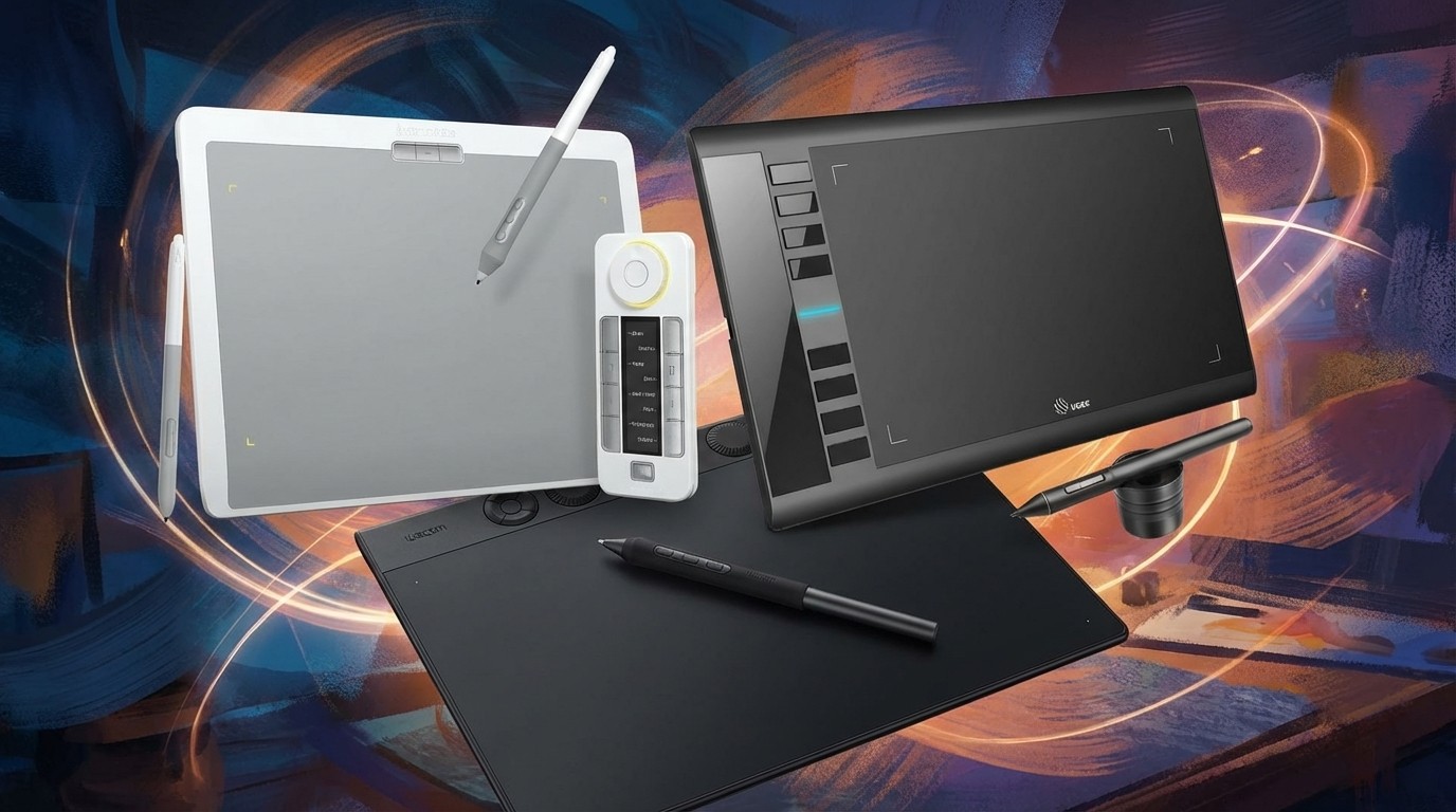 Three of our favourite drawing tablets.