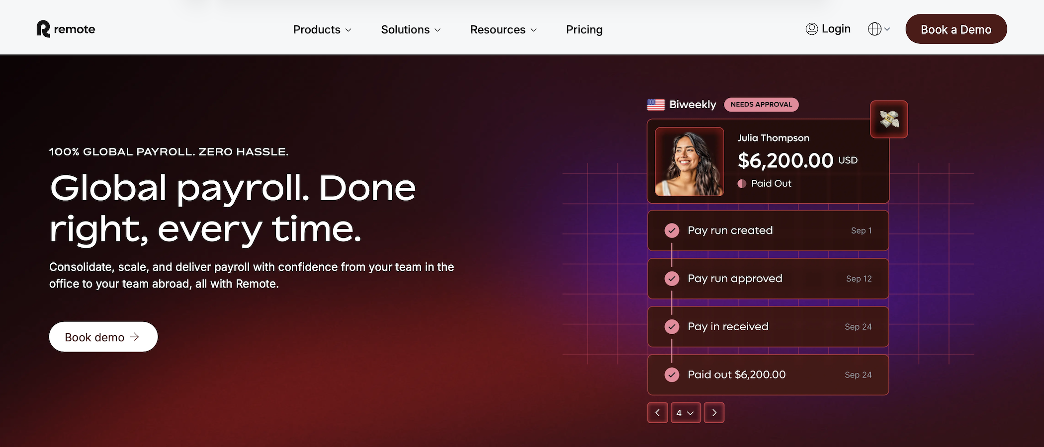 Remote Payroll website screenshot