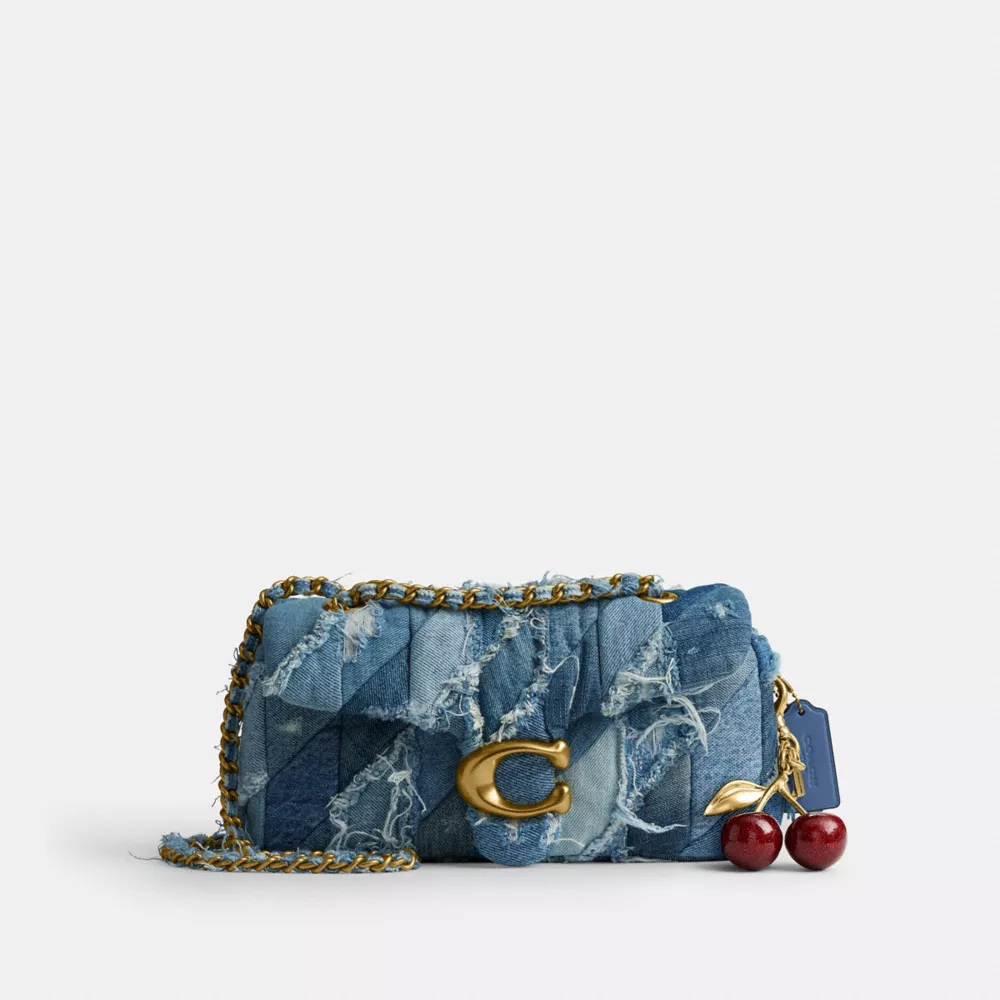 Tabby Shoulder Bag 26 With Repurposed Denim Patchwork Quilting