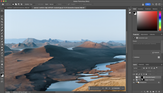 Screenshot from Photoshop 25 showing generative fill and expand