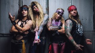 A press shot of Steel Panther