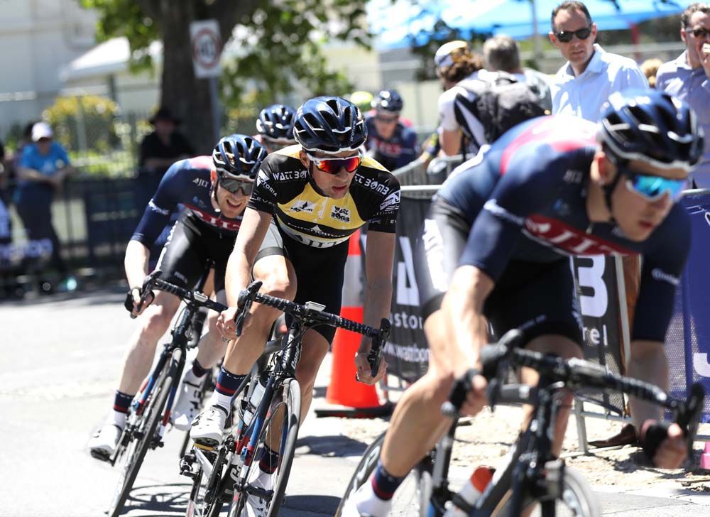 Ian Bibby is protected by his JTL Condor teammates