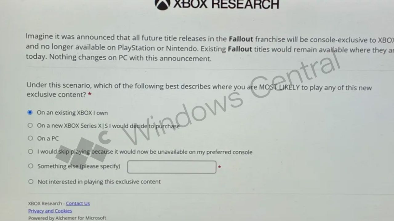 Xbox surveys asking about exclusivity