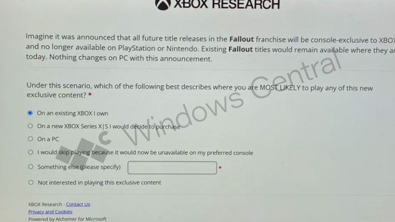 Xbox surveys asking about exclusivity