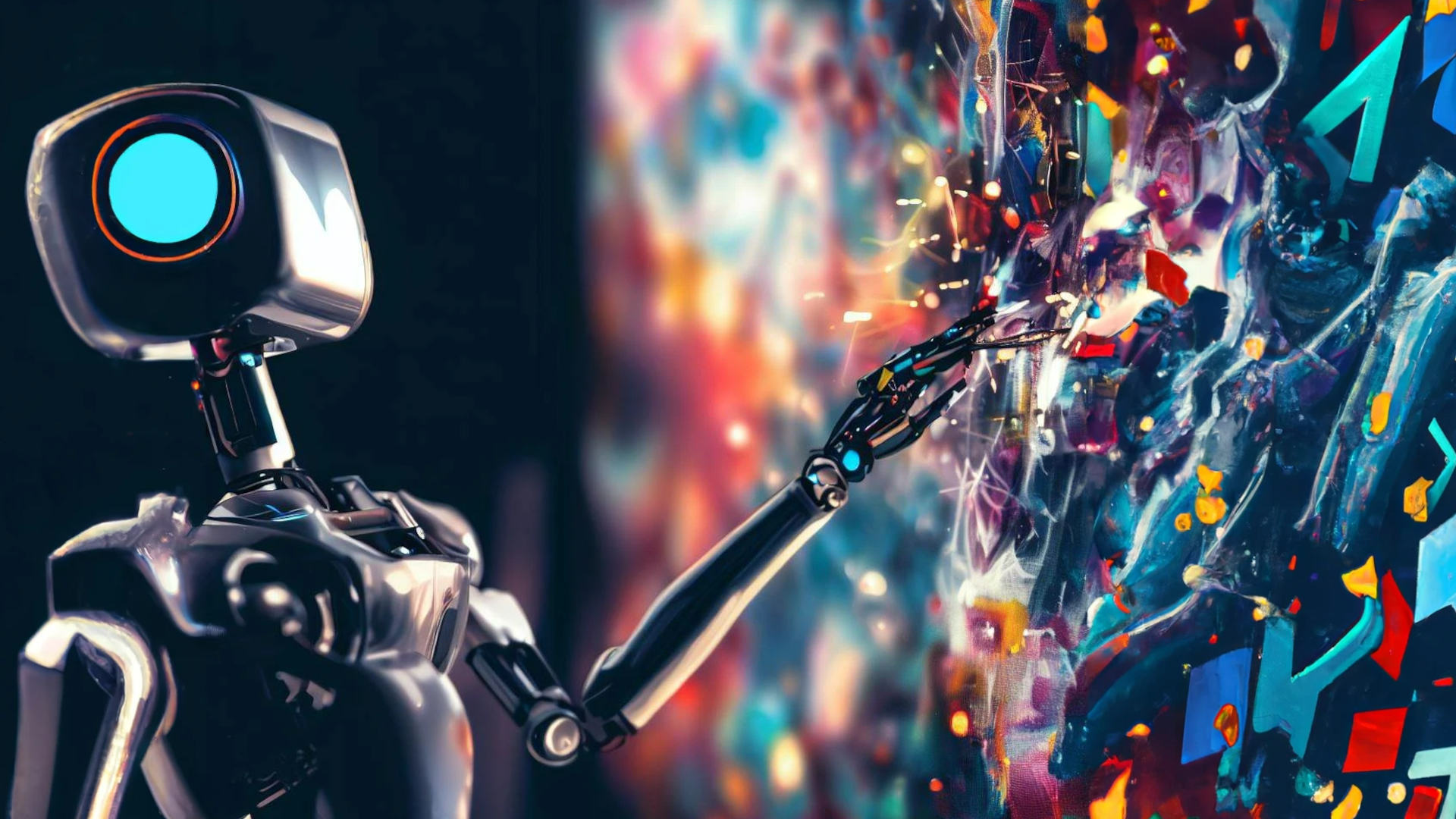 Il robot crea arte digitale