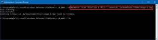 Microsoft Defender scan file with Command Prompt
