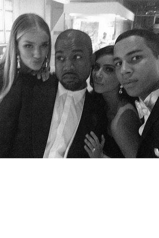 Kim And Kanye West Are Photobombed By Rosie And Oliver Rousteing