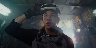 Wade Watts removing his visor in Ready Player One