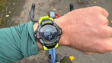 Male cyclist wearing the G-Shock GBD-H2000