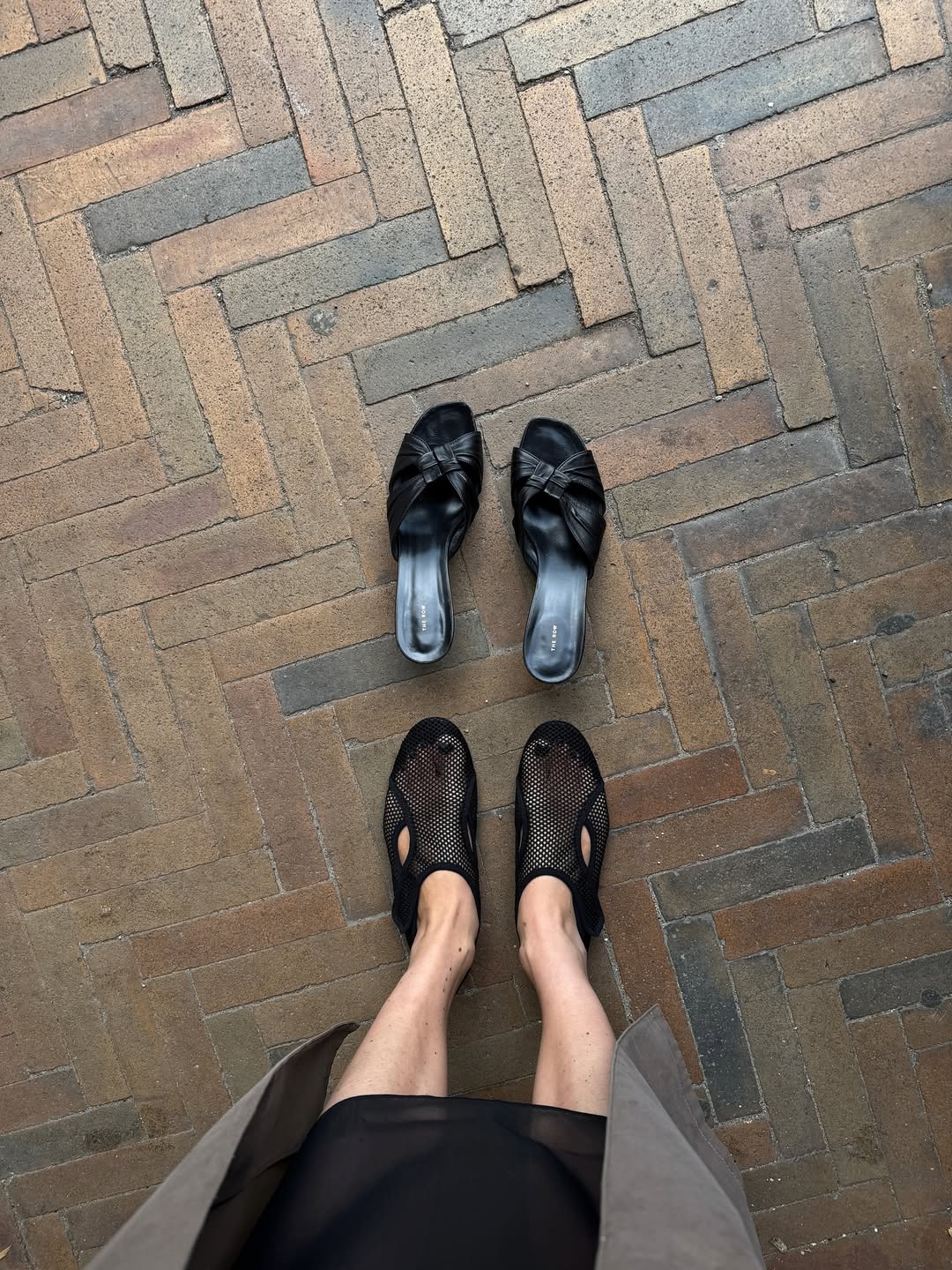 Annabel Rosendahl wearing Alaia water shoes.