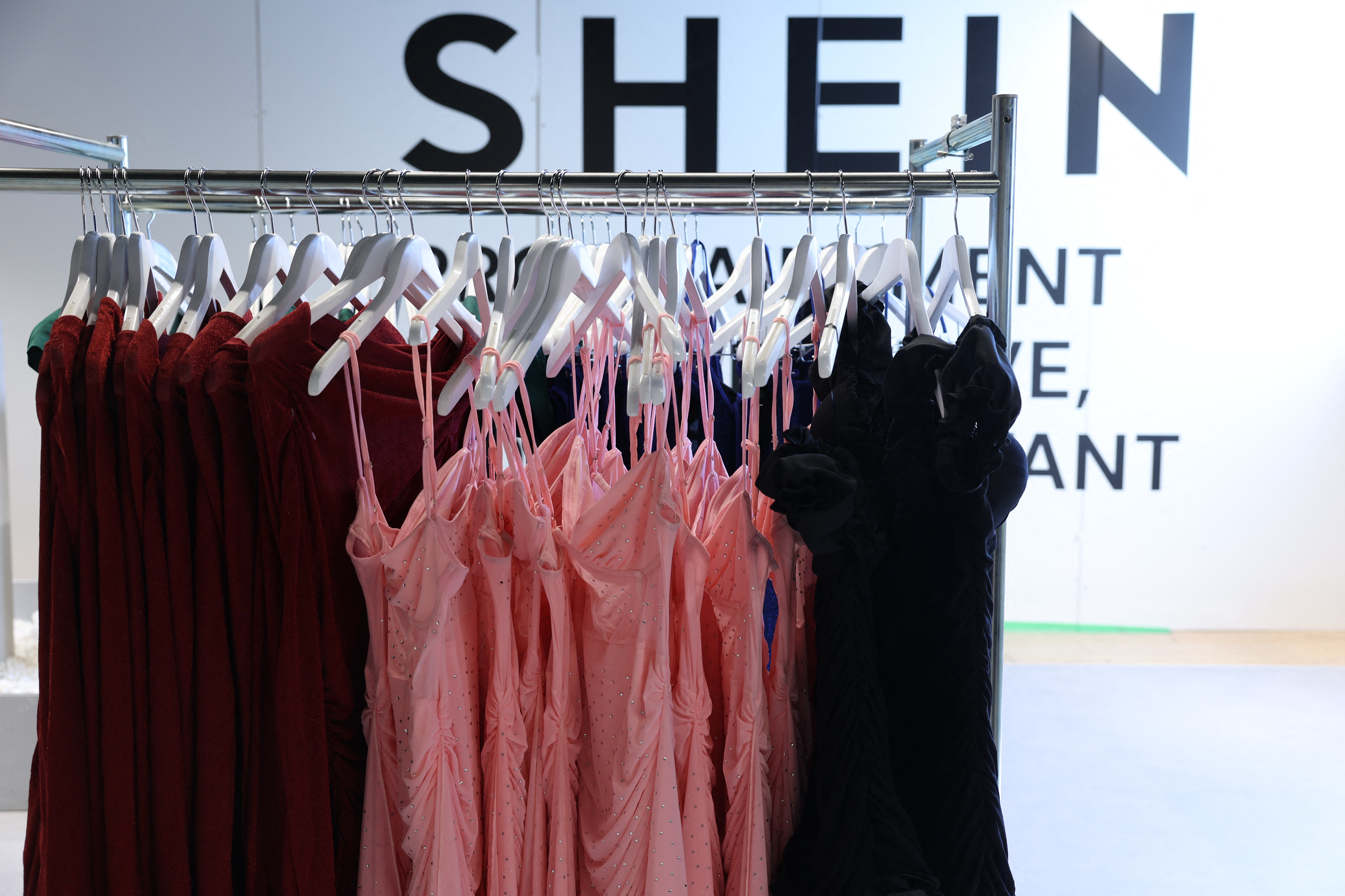 a rack of clothing from Shein
