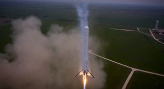 SpaceX Falcon 9 Reusable Rocket Descent