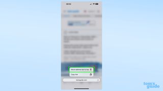 Screenshot showing moving the Chrome address bar back to the top in iOS