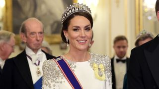 Catherine, Princess of Wales wearing the Lover's Knot Tiara