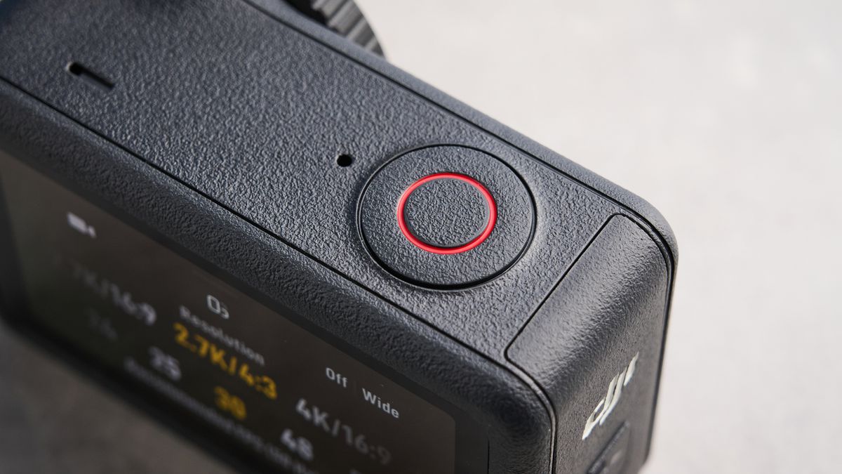 The DJI Osmo Action 6 on a stone surface