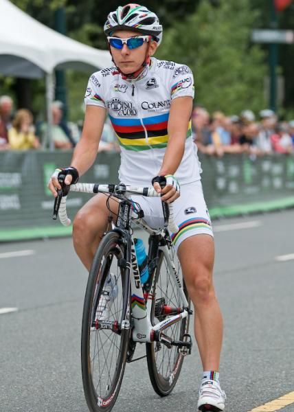 Women's World Road Champion and winner of the 2011 Liberty Classic, Giorgia Bronzini (Colavita Forno d'Asolo) on the start line