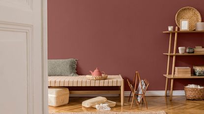 deep pink living room