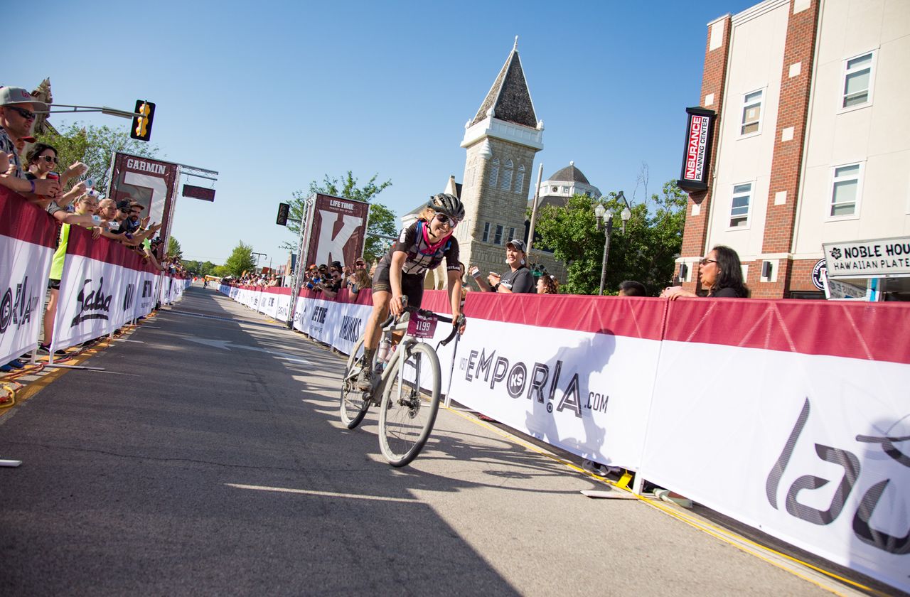 Amity Rockwell, winner of the Dirty Kanza 200