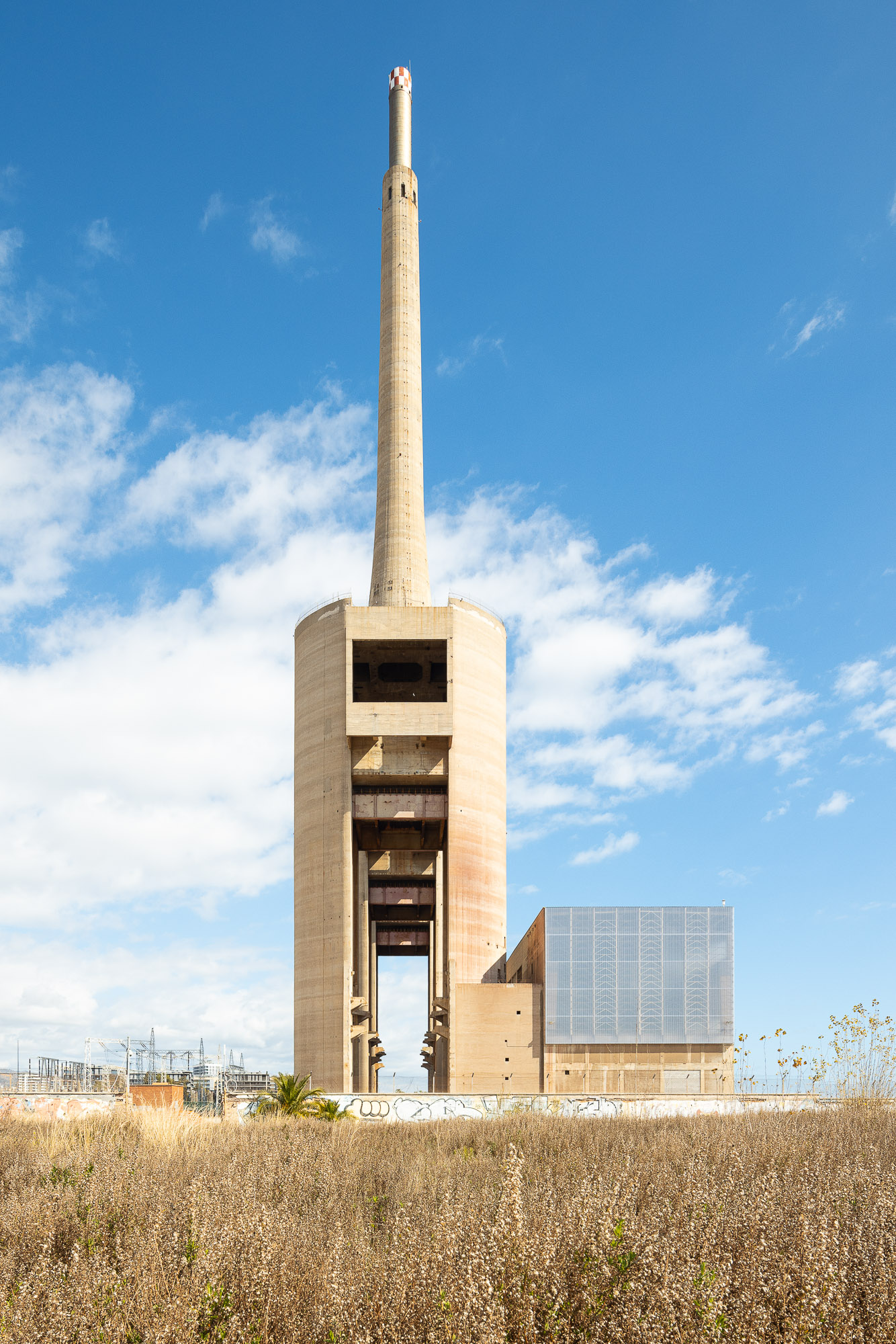 Three Chimneys, a concrete factory featuring three tall chimneys