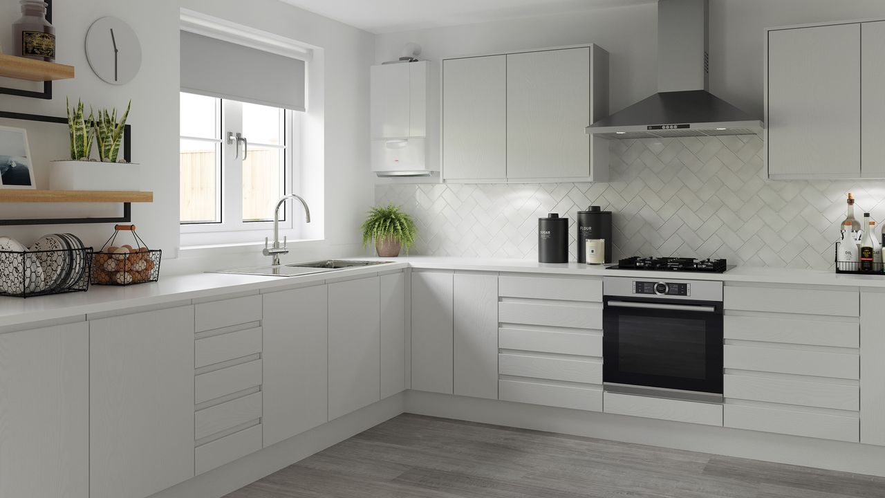 Modern grey gloss kitchen from Alpha Boilers