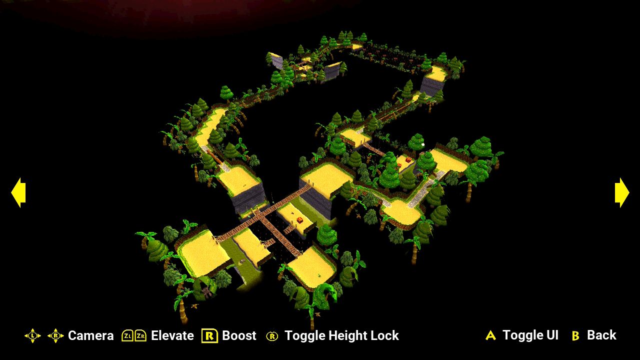 Screens from retro remaster game Croc 2, including concept art and 3D models
