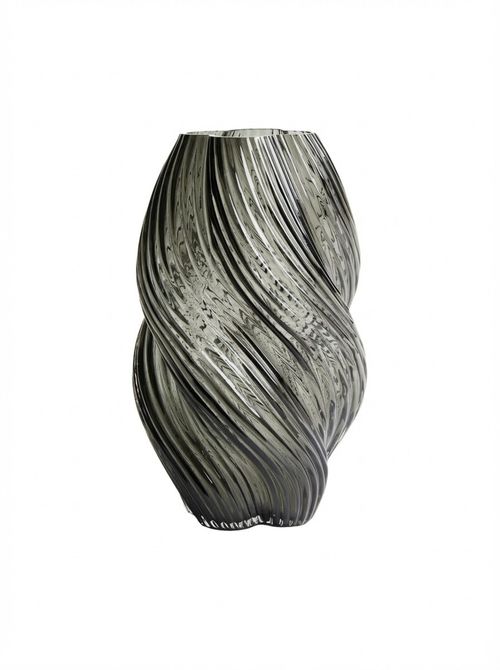 Tall Swirly Vase - Dark Gray