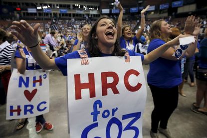 Hillary Clinton vies for the support of female millennials.