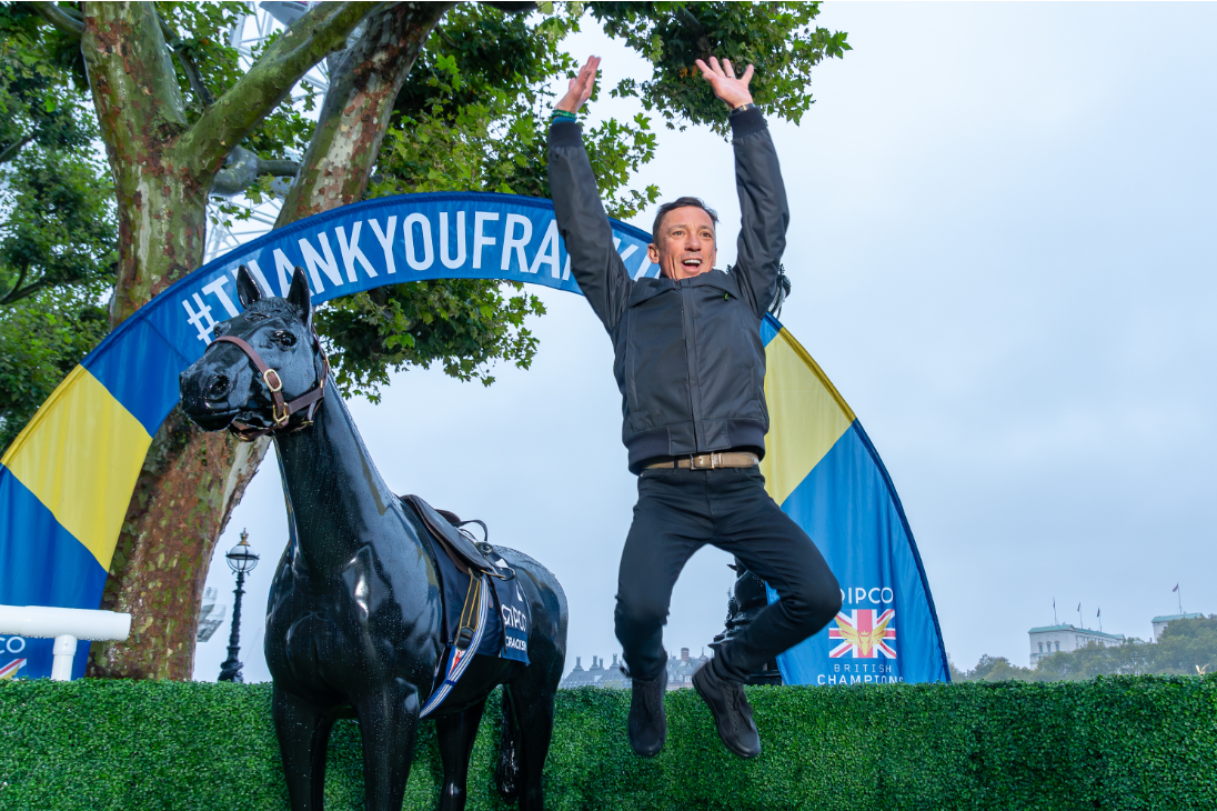 Frankie Dettori at a Farewell Frankie pop-up in London