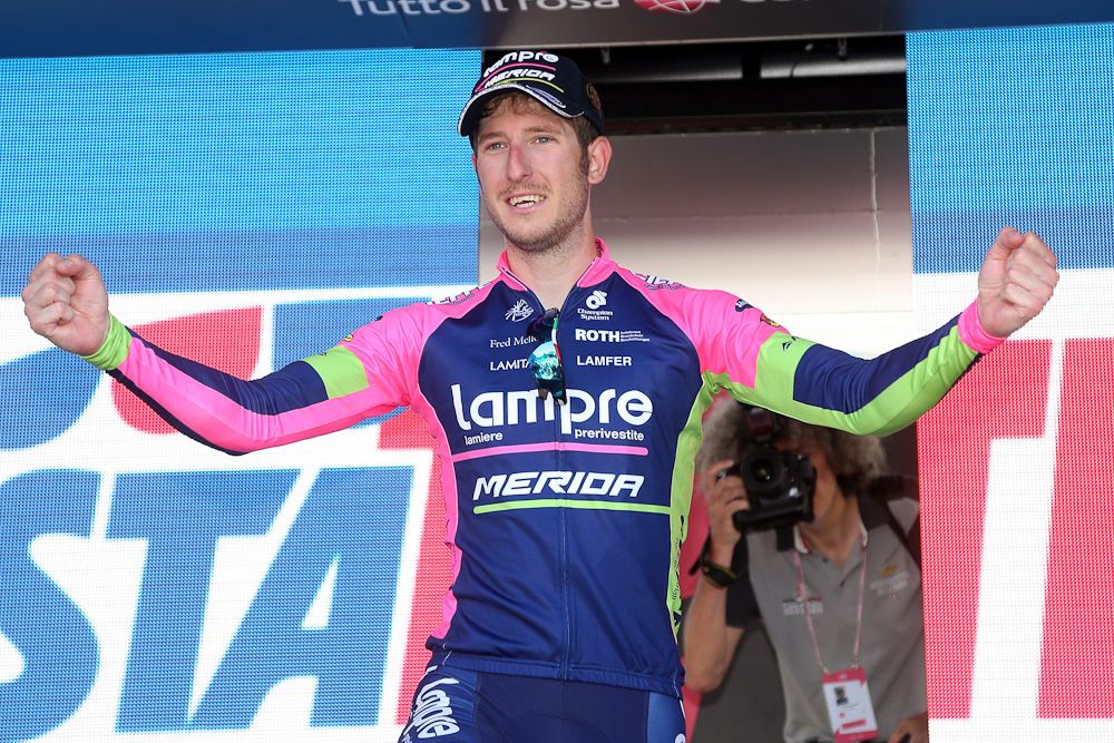Sacha Modolo after claiming the Giro's stage 17 win.