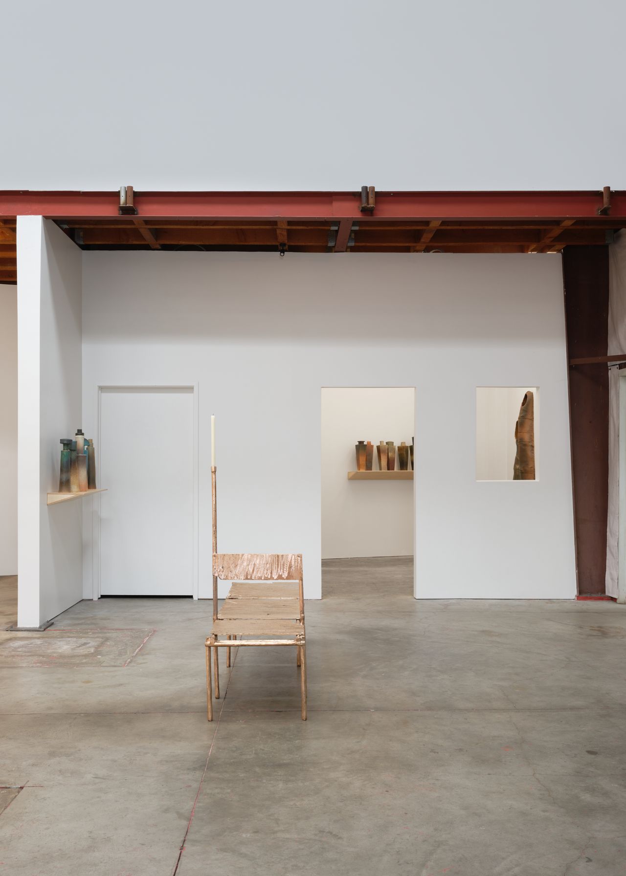 copper furniture by Nifemi Marcus-Bello installed at Marta gallery in LA