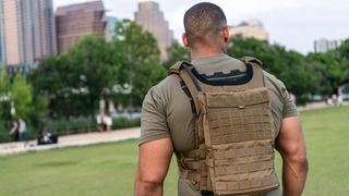 5.11 Tactical TacTec Trainer weight vest worn by man training