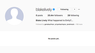 Blake Lively Deletes Instagram